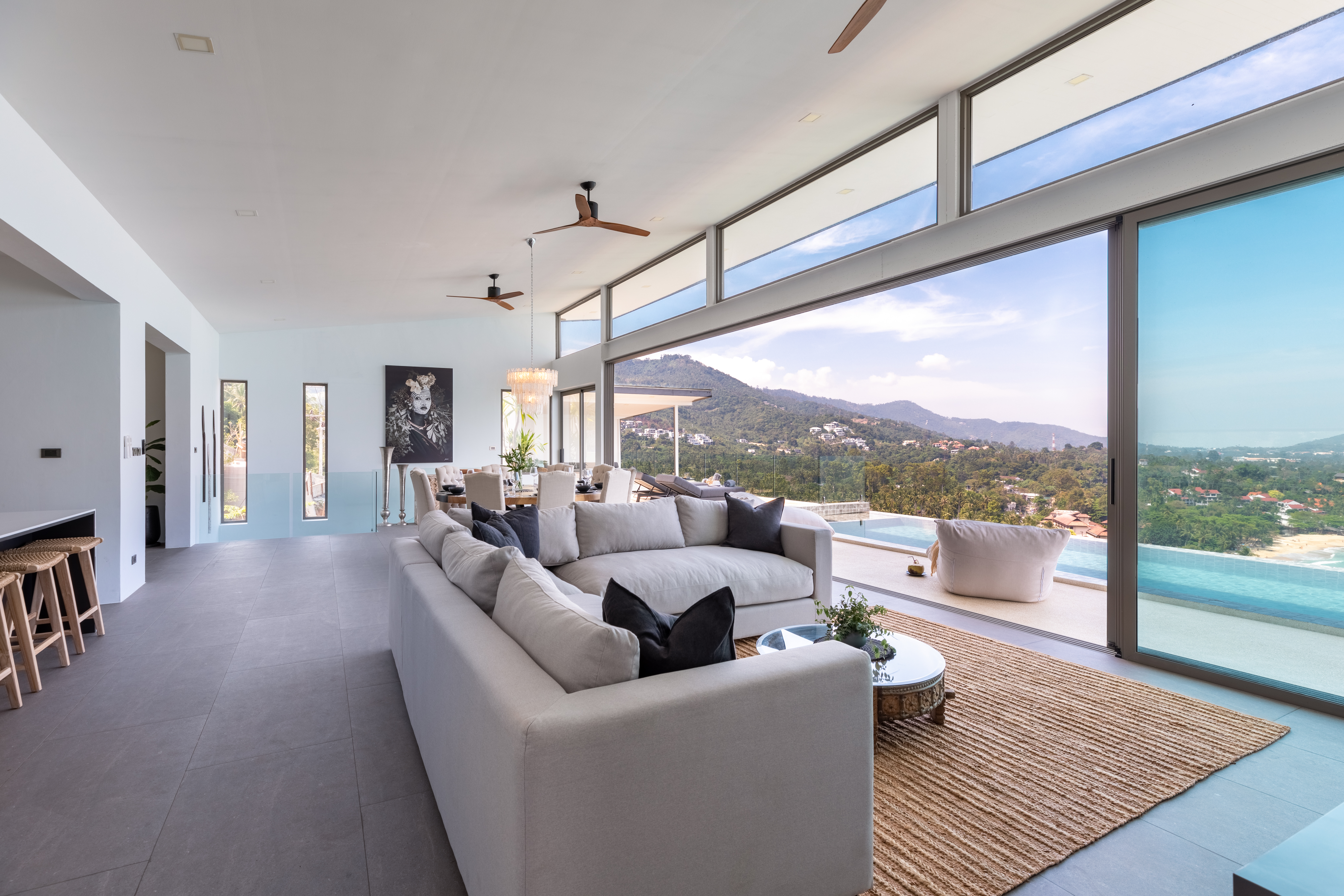 Living spaces at Villa Anushka